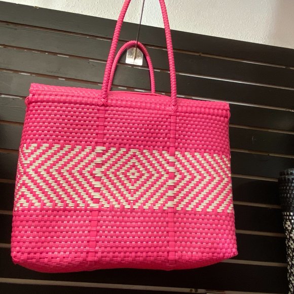 Hand Woven Plastic Chord Bags Totes Purses - Picture 3 of 8